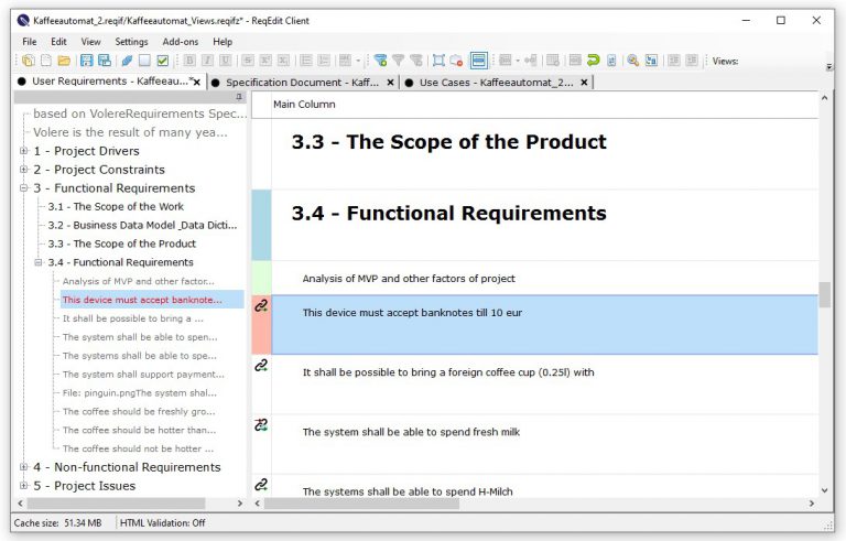 Open ReqIF requirement files – ReqEdit Documentation