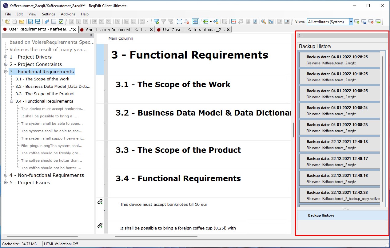 Settings – ReqEdit Documentation
