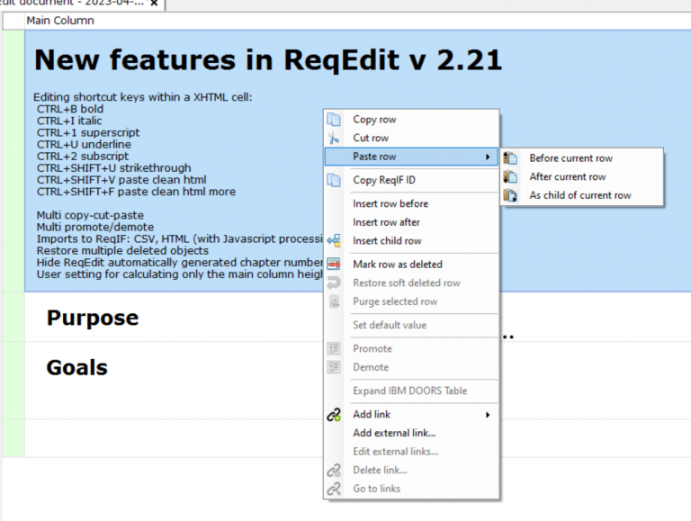 Edit ReqIF requirement files – ReqEdit Documentation