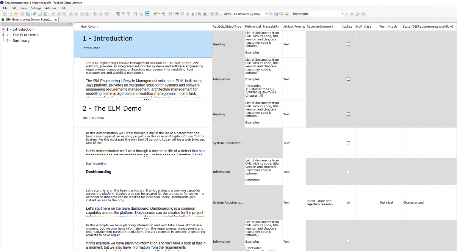 Multi spec-object type support in ReqEdit – ReqEdit Documentation